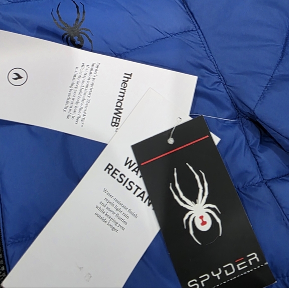 NWT Spyder Blue Kids Puffer Jacket - Picture 3 of 7